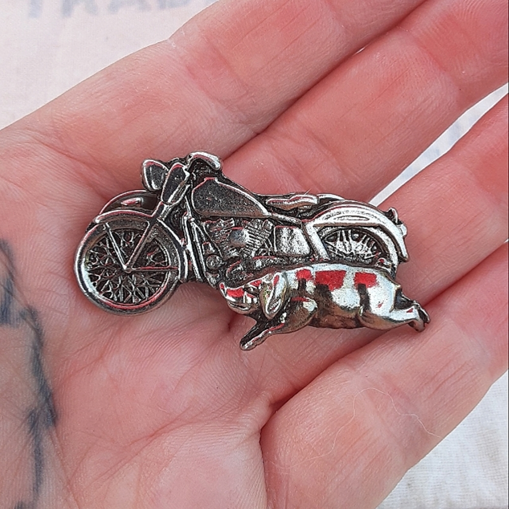 HOG biker motorcycle badge pin